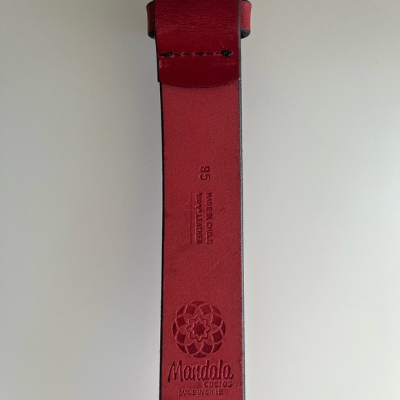 Leather Red Belt - Picture 3 of 4